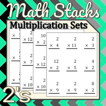 Preview of Multiplication Sets | 2's | 36 Sets of 100 Problems