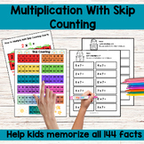Multiplication Skip Counting Method System With Charts and