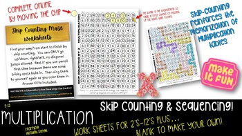 Preview of Multiplication Skip Counting Sequencing Interactive Power Point Math Learning