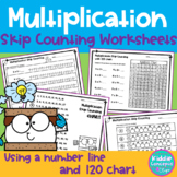 Multiplication Skip Counting Worksheets - Number Line and 