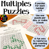 Multiplication: Skip counting Multiples Puzzles