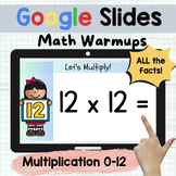 Multiplication Slides 0-12 All The Facts for Math Warmups 