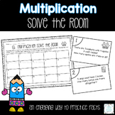 Multiplication Solve the Room | Math Task Cards with Word Problems | Math Center