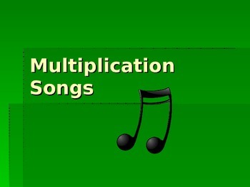 Preview of Multiplication Song PowerPoint (3s, 4s, 6s, 7s, 8s, 9s, 11s, 12s)