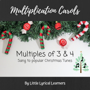 Preview of Multiplication Songs: Christmas Carols for 3s & 4s