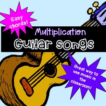 Preview of Multiplication Songs - with easy Guitar Chords