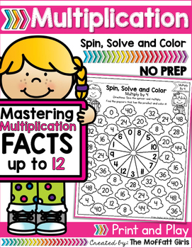 Preview of Multiplication: Spin, Solve and Color