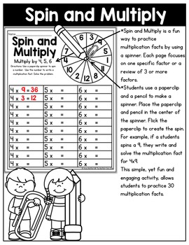 Multiplication: Spin and Multiply by The Moffatt Girls | TpT
