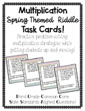 Multiplication Spring Themed Riddle Task Cards