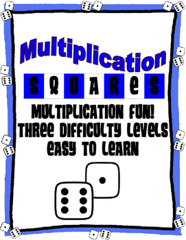 Preview of Multiplication Squares GAME: Facts from 1 to 12 (3 Difficulty Levels)