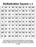 Multiplication Squares Game x4