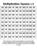 Multiplication Squares Game x5
