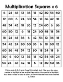 Multiplication Squares Game x6