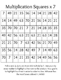 Multiplication Squares Game x7
