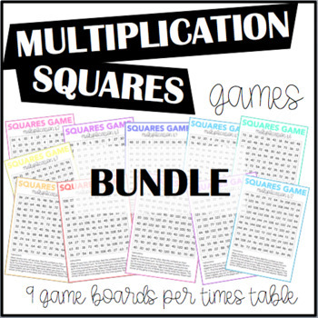 Preview of Multiplication Squares Games BUNDLE