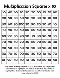 Multiplication Squares x10