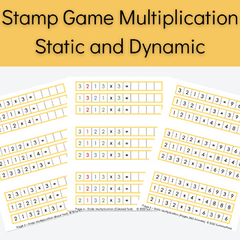 Preview of Multiplication Stamp Game Static and Dynamic
