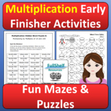 Multiplication Stations Fun Math Worksheets 4th 5th Grade Mazes Puzzles BUNDLE