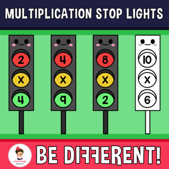 Preview of Multiplication Stop Lights Clipart Math Basic Operations Back To School