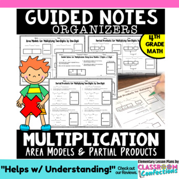 Preview of Multiplication 4th Grade: Area Models and Partial Products: Templates 4.NBT.B.5