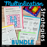 Multiplication Strategies Worksheets Bundle | Arrays, Equa