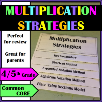 Preview of Multiplication Strategies Flip Book