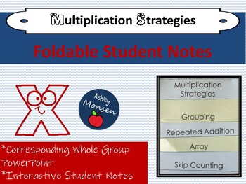 Preview of Multiplication Strategies Foldable Student Notes
