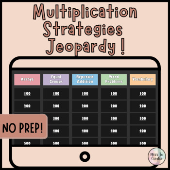 Multiplication Strategies Jeopardy Game by MissJoCreates | TPT