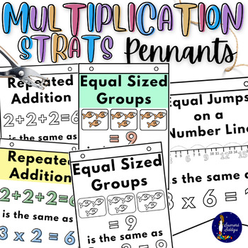 Preview of Multiplication Strategies Pennants