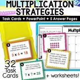 Multiplication Strategies Task Cards with Arrays, Pictures