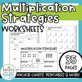 Multiplication Strategies Worksheets: Arrays, Number Line,