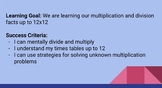 Multiplication Strategies and Related Facts to 144 Ontario