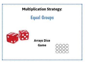 Preview of Multiplication Strategy Array Dice Game