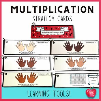 Preview of Master Multiplication Strategies with Printable Cards for 3rd & 4th Grade