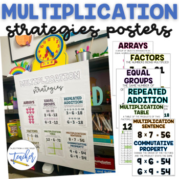 Multiplication Strategies Posters by Tales from a Very Busy Teacher