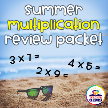 Preview of Multiplication Summer Review Packet