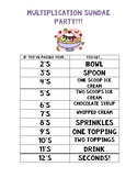 Multiplication Sundae Party