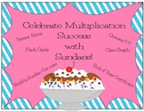 Multiplication Sundae~ Quizzes, Flashcards, Certificates, 