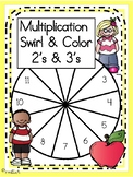 Multiplication Swirl and Color, 2's & 3's