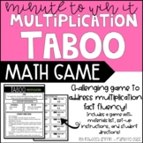 Multiplication TABOO - Math Minute to Win It Game