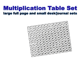 Multiplication Table Set (large full page and small desk/j