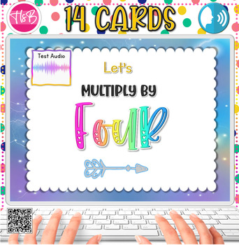 Preview of Multiplication Table of 4 (In order 0-12) | BOOM Cards