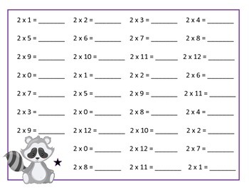 multiplication times table worksheets 0 12