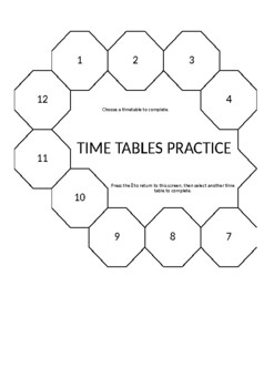 Preview of Multiplication Tables