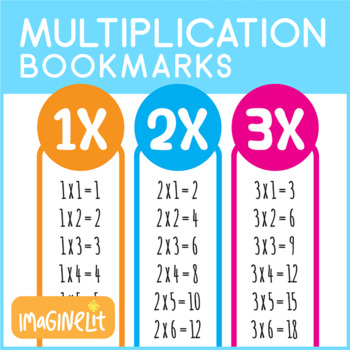 multiplication tables bookmarks by imaginelit teachers pay teachers