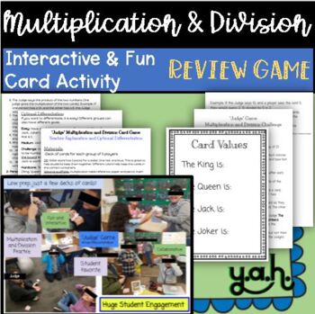 Preview of Multiplication Tables & Division Fact Family Game - Engagement Review Activity