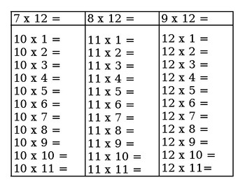 Multiplication Tables Practice by Mathwith Maurice | TPT