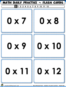 Multiplication Morning Warm-Up Practice #0-12 Grades 1-3 by ...