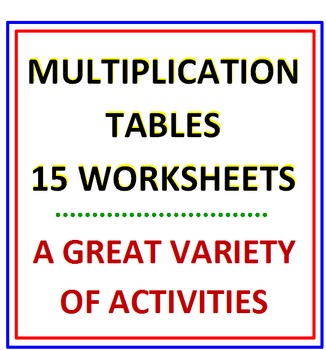 Preview of Multiplication Tables Worksheets