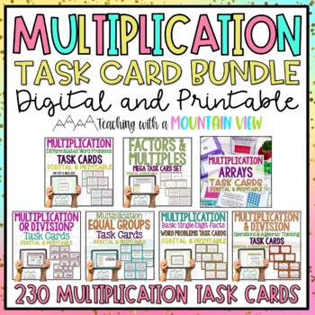 Preview of Multiplication Task Card Bundle